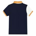 Boys Navy & White Logo Polo Shirt, 1, hi-res