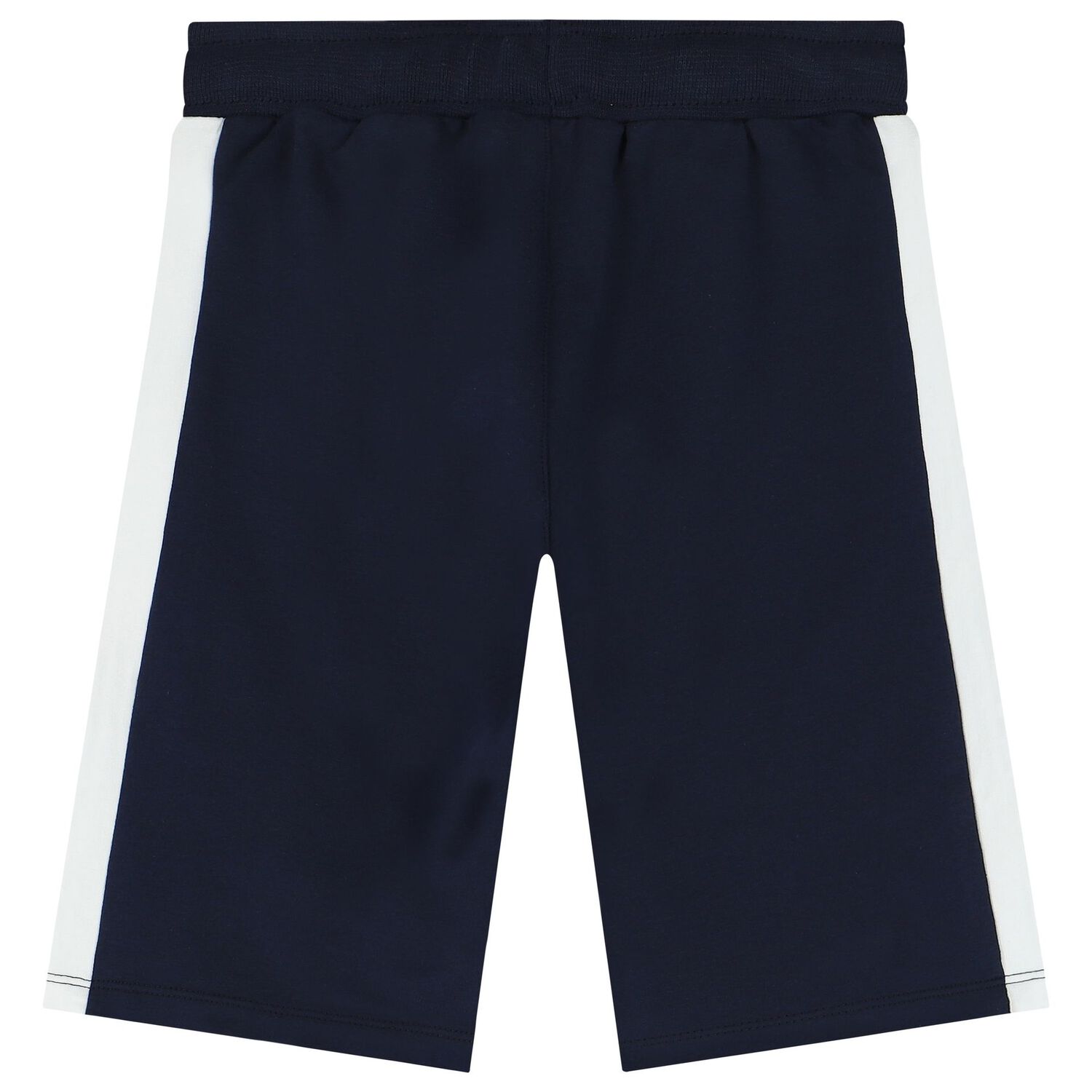 Boys Navy Blue & White Logo Shorts, 3, hi-res