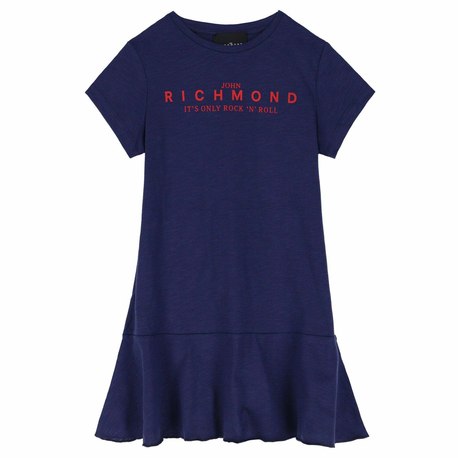 Girls Blue Logo Dress, 1, hi-res