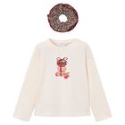 Girls Ivory Macarons Long Sleeve Top Set, 1, hi-res