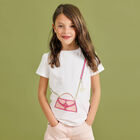 Younger Girls White Bag Logo T-Shirt, 1, hi-res