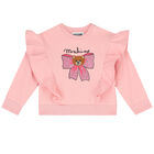 Younger Girls Pink Logo Ruffle Tracksuit, 1, hi-res