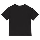 Boys Black Logo T-Shirt, 1, hi-res