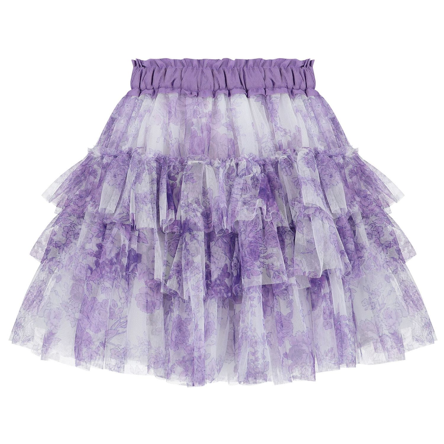 Girls White & Purple Skirt Set, 1, hi-res image number null