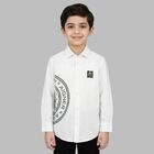 Boys White Logo Shirt, 1, hi-res
