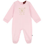 Baby Girls Pink Pima Cotton Logo Babygrow, 1, hi-res