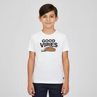 Boys Green & White Printed T-Shirts, 1, hi-res