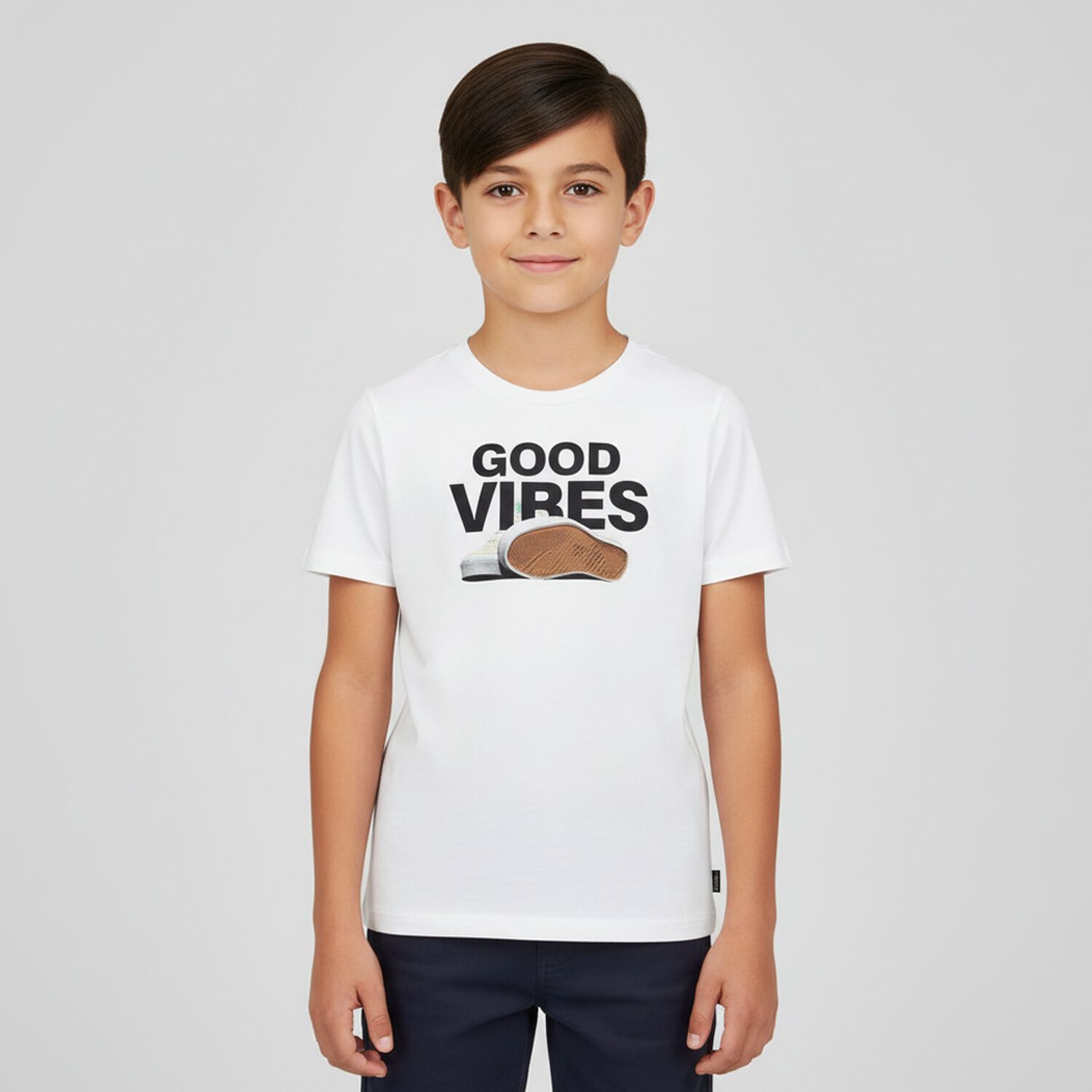 Boys Green & White Printed T-Shirts, 1, hi-res image number null