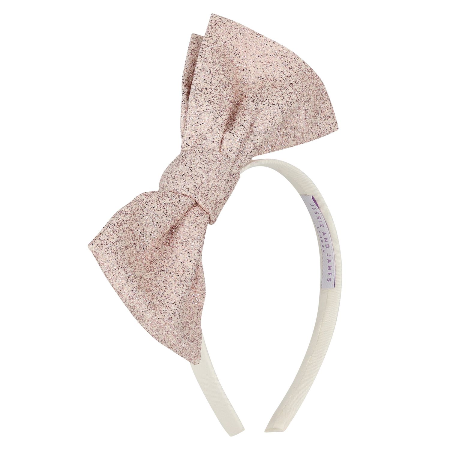 Girls Pink Bow Headband, 4, hi-res