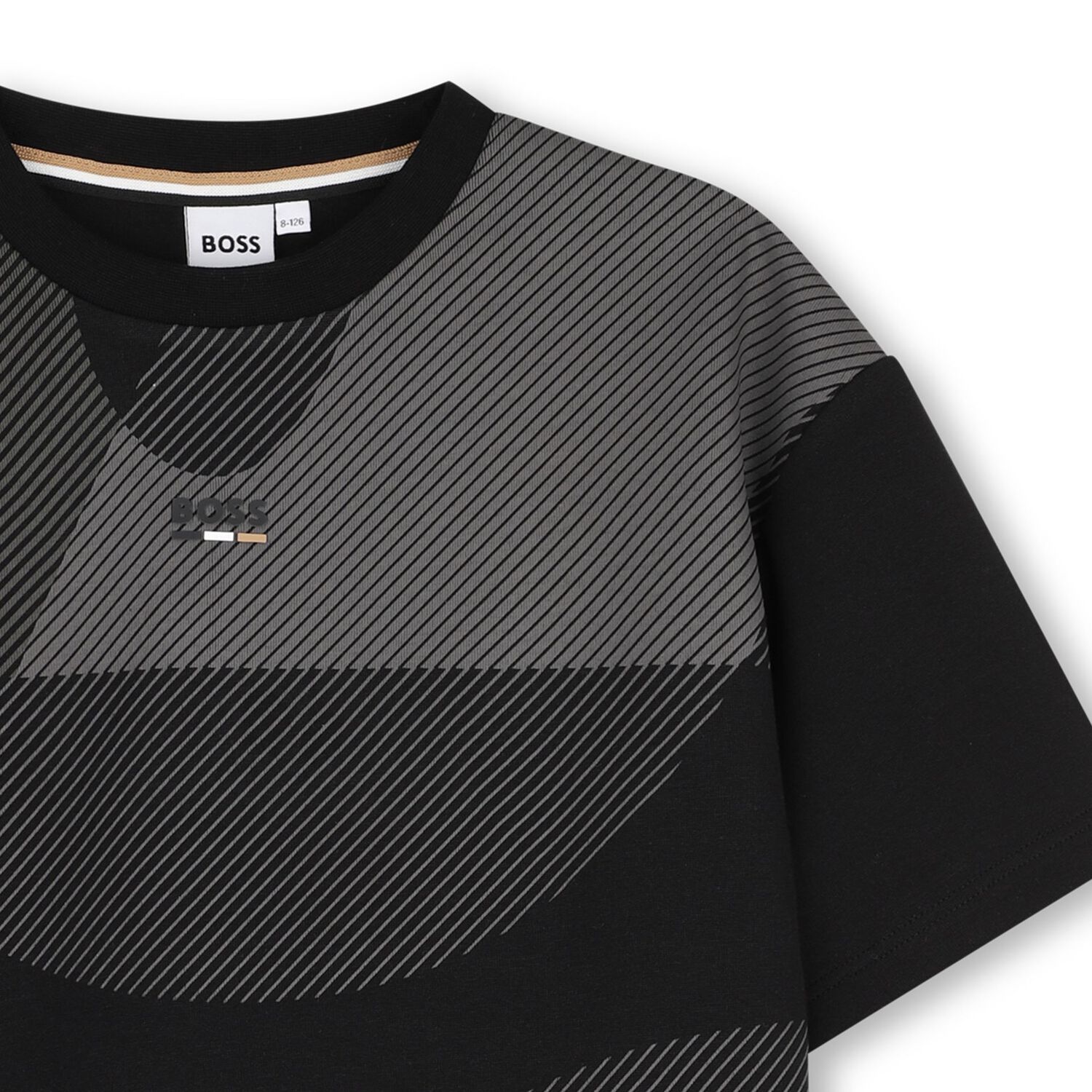 Boys Black & Grey Logo T-Shirt, 1, hi-res
