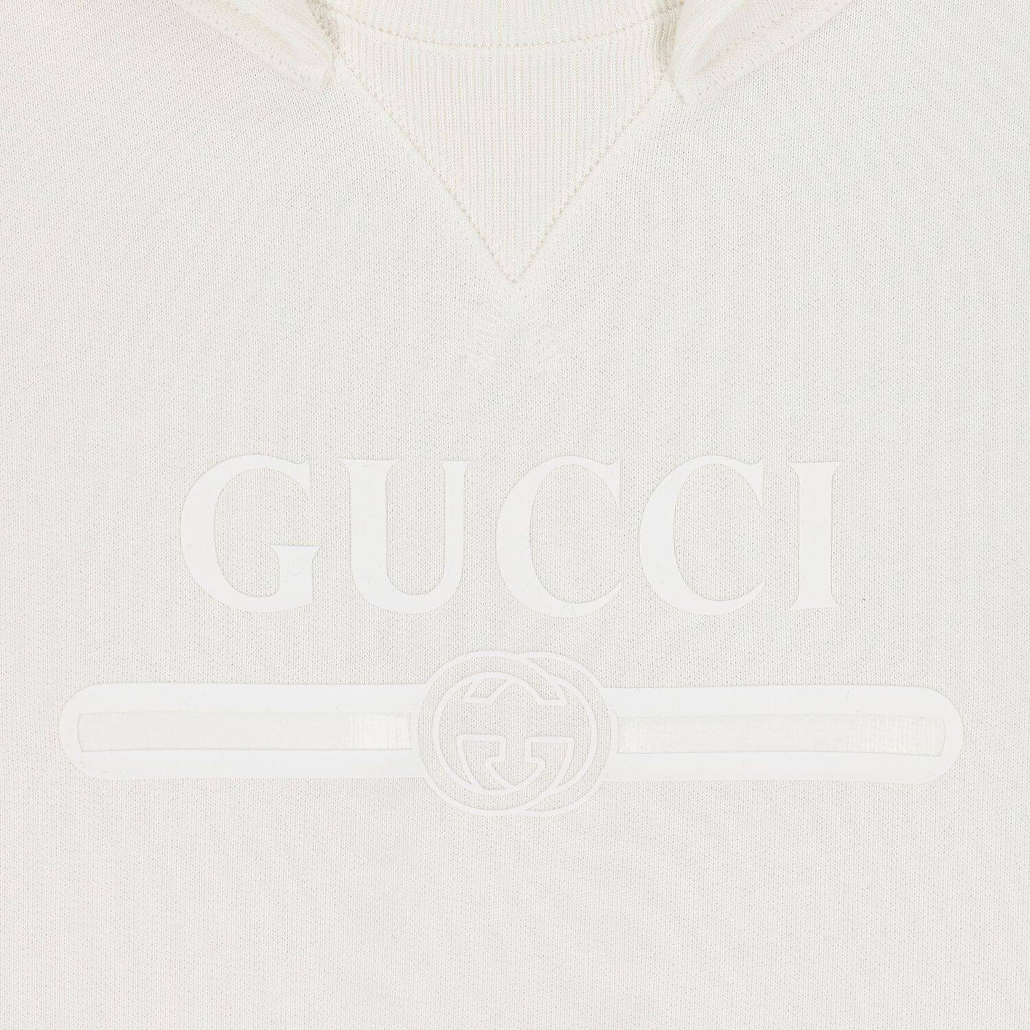 Boys Ivory Logo Hooded Top, 1, hi-res