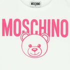 Girls White Logo T-Shirt, 3, hi-res