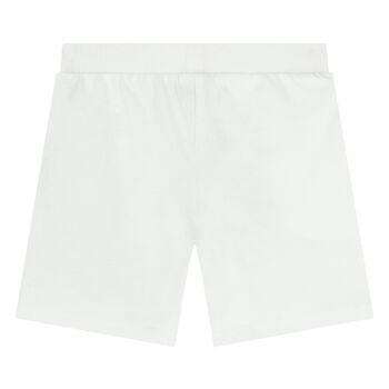 Younger White Teddy Bear Logo Shorts