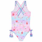 Girls Pink Printed Swimsuit, 1, hi-res