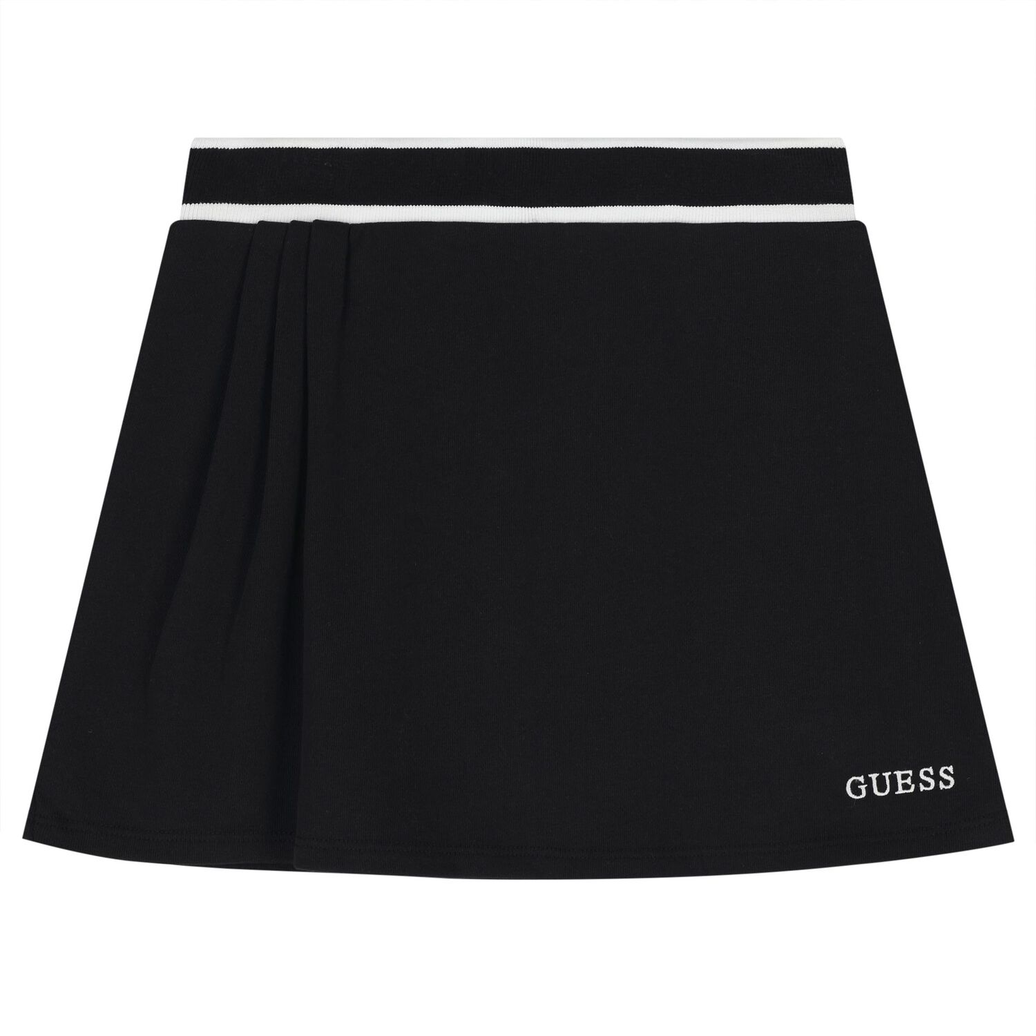 Girls Black & White Rhinestone Logo Skirt Set, 1, hi-res