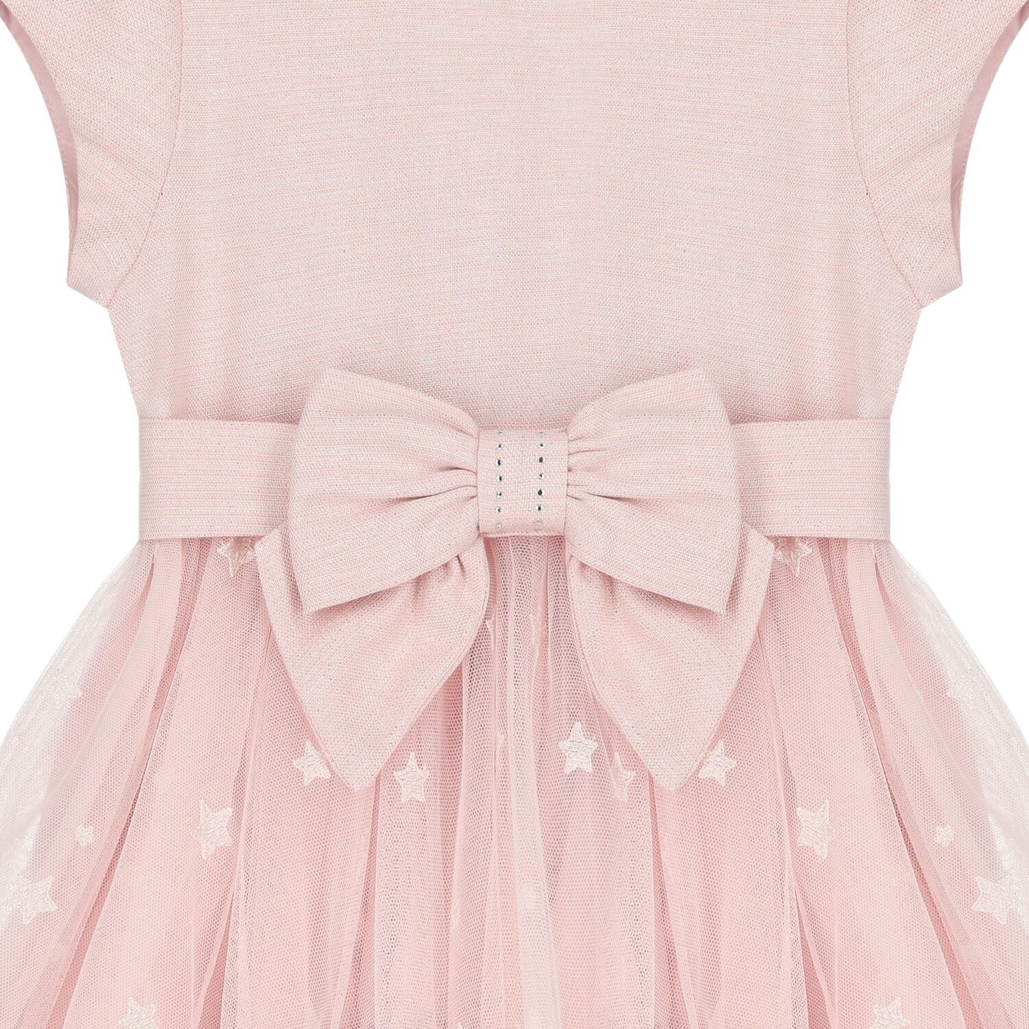 Girls Pink Tulle Star Dress, 1, hi-res