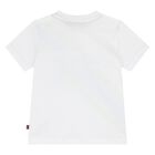 Younger Boys White Logo T-Shirt, 1, hi-res