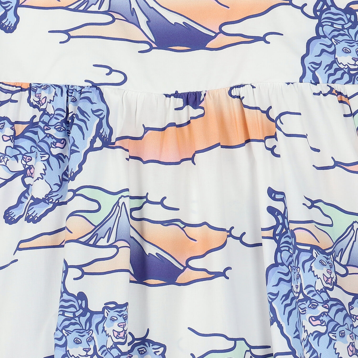 Girls White Cotton Poplin Logo dress, 1, hi-res