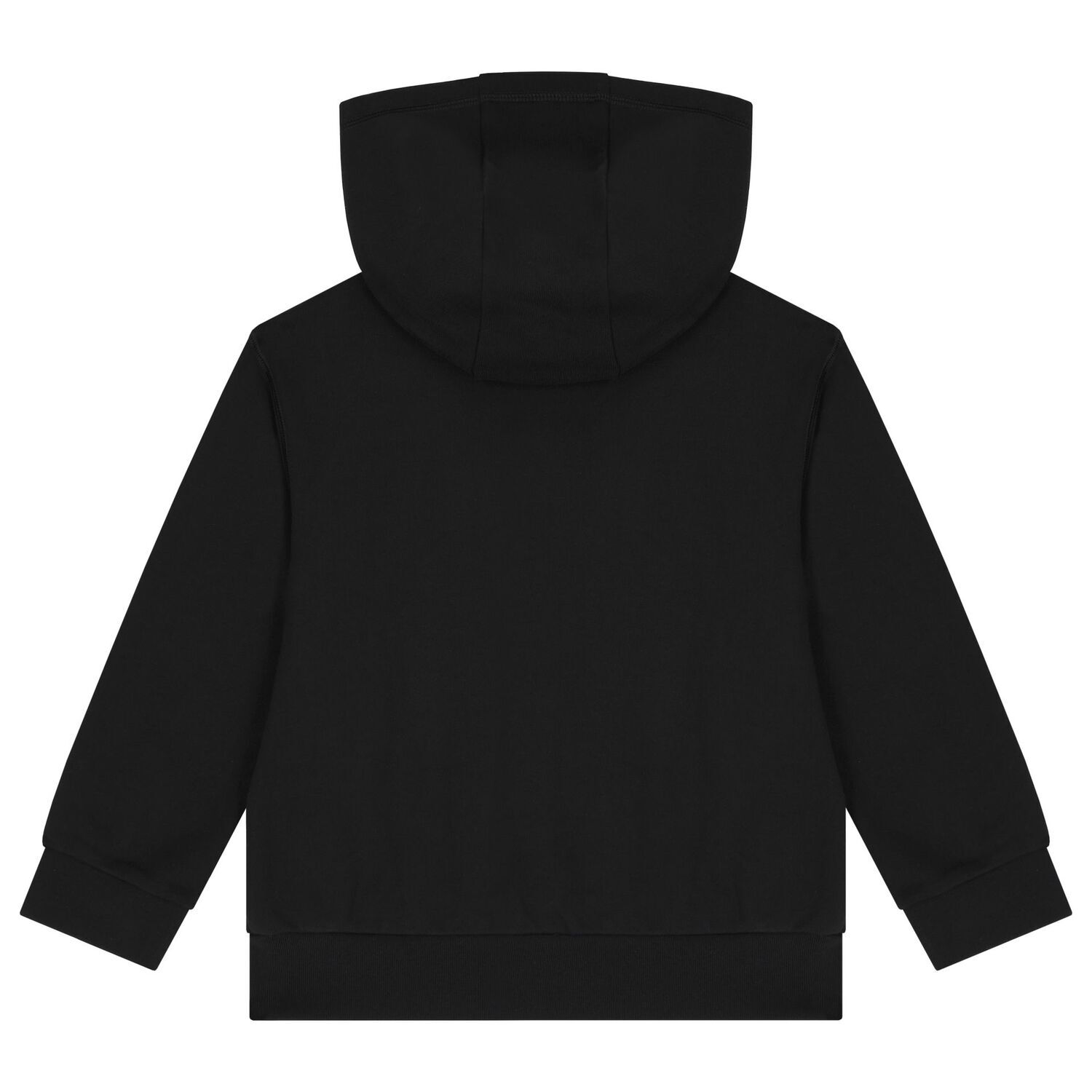 Boys Black Logo Hooded Top, 1, hi-res