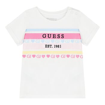 Baby Girls White Logo T-Shirt