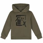 Boys Khaki Green Hoodie, 1, hi-res
