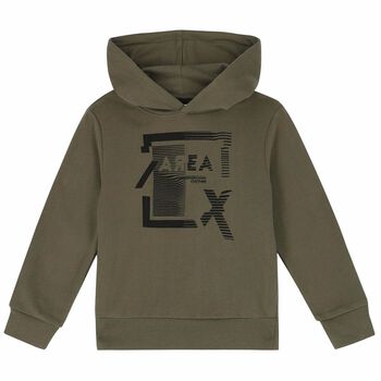 Boys Khaki Green Hoodie