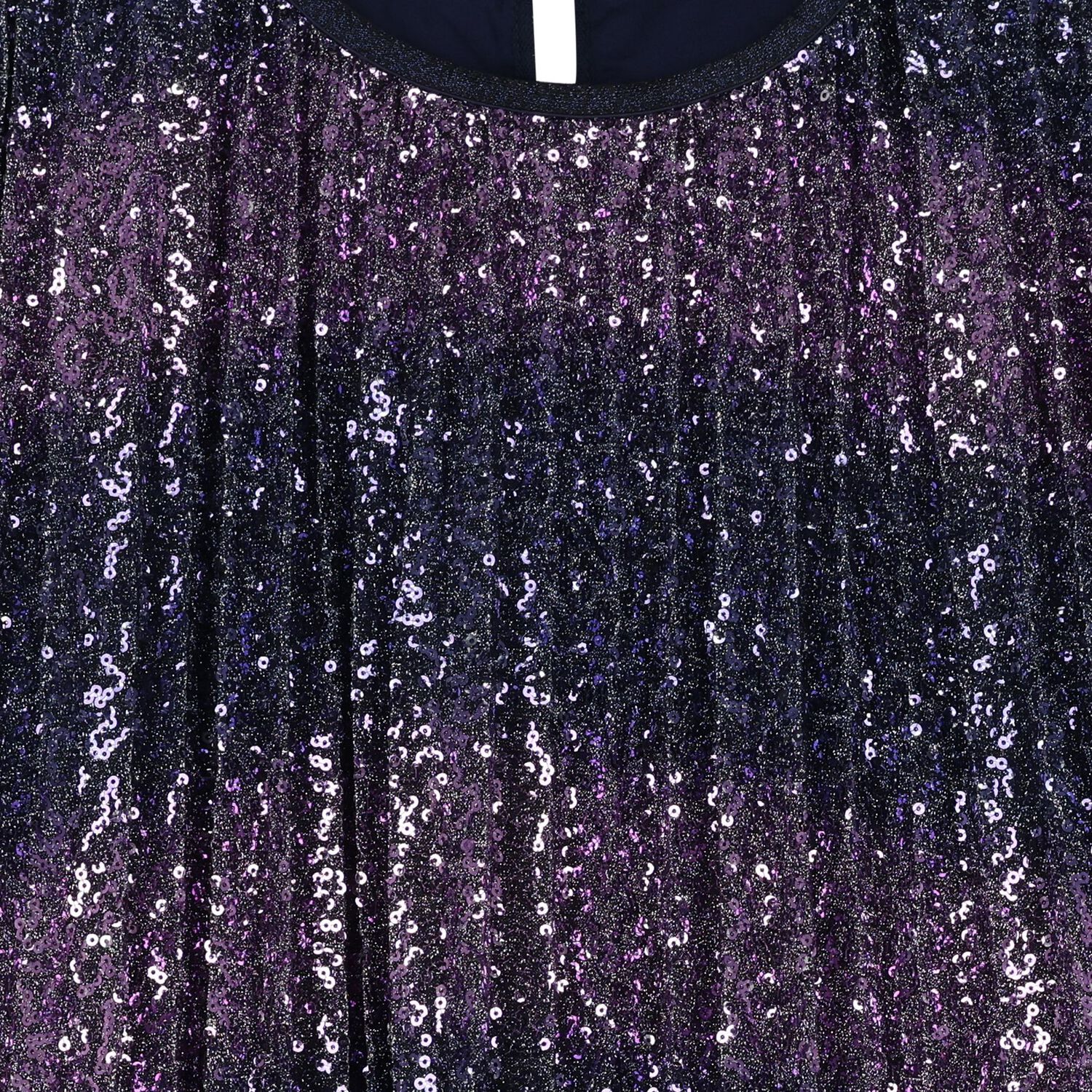 Girls Navy Blue Embellished Pleated Dress, 1, hi-res