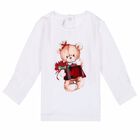 Baby Girls White Cotton Top, 1, hi-res