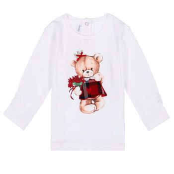 Baby Girls White Cotton Top