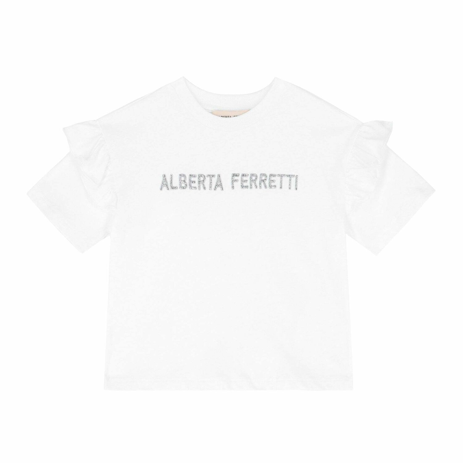 Girls White Logo T-Shirt, 2, hi-res