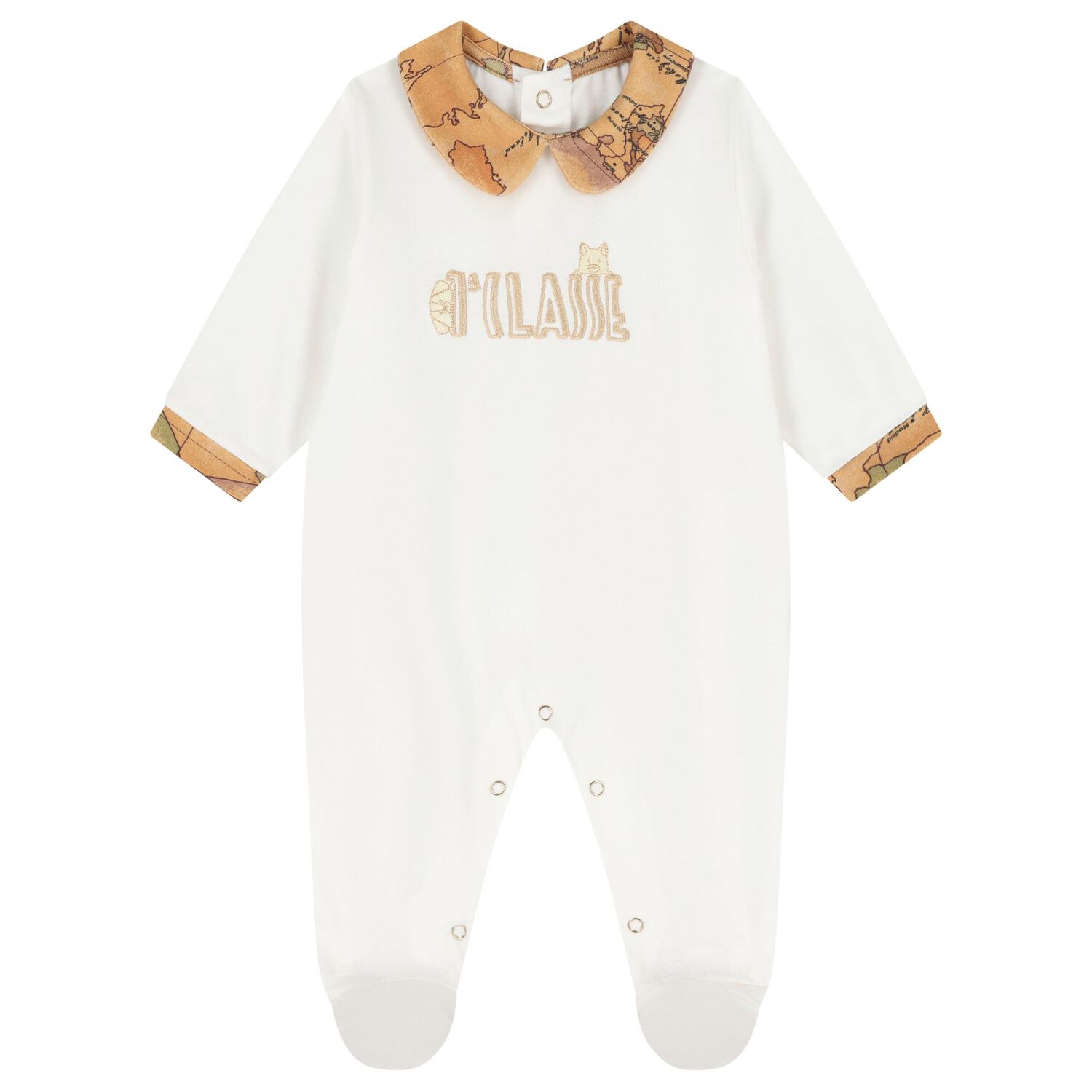 Ivory & Beige Geo Map Babygrow Gift Set, 1, hi-res