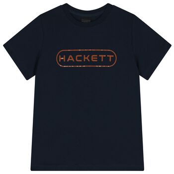 Boys Navy Blue Logo T-Shirt
