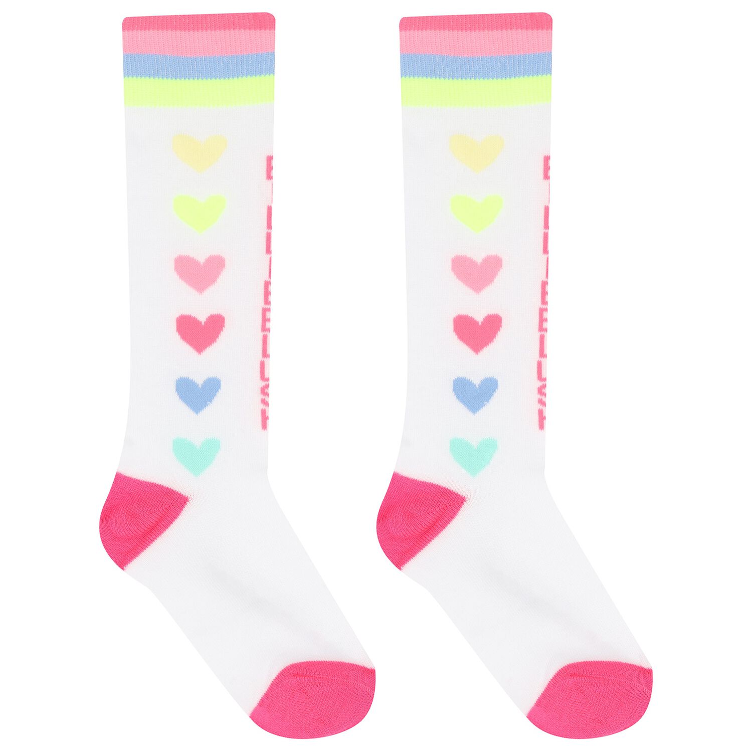 Girls White Logo Socks, 1, hi-res image number null