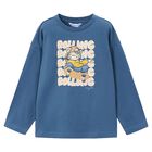 Boys Blue Cat Long Sleeve Top, 1, hi-res