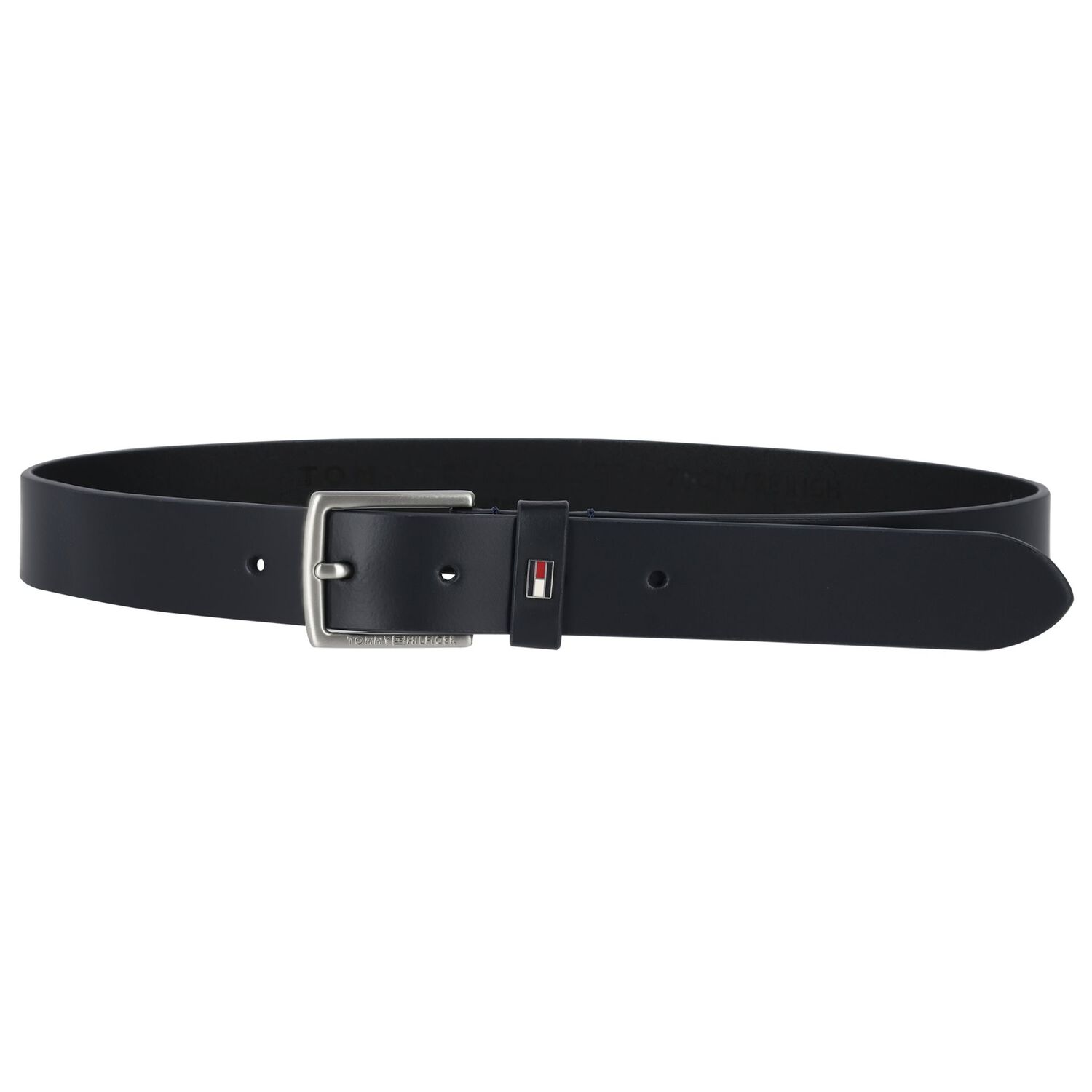 Boys Navy Blue Leather Belt, 2, hi-res image number null