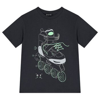 Boys Grey Roller Skates T-Shirt