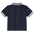 Boys Navy Blue Logo Polo Shirt, 1, hi-res