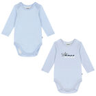 Baby Boys Blue Logo Bodysuits ( 2 Pack ), 1, hi-res