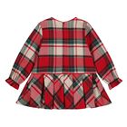 Younger Girls Red Tartan Dress, 1, hi-res