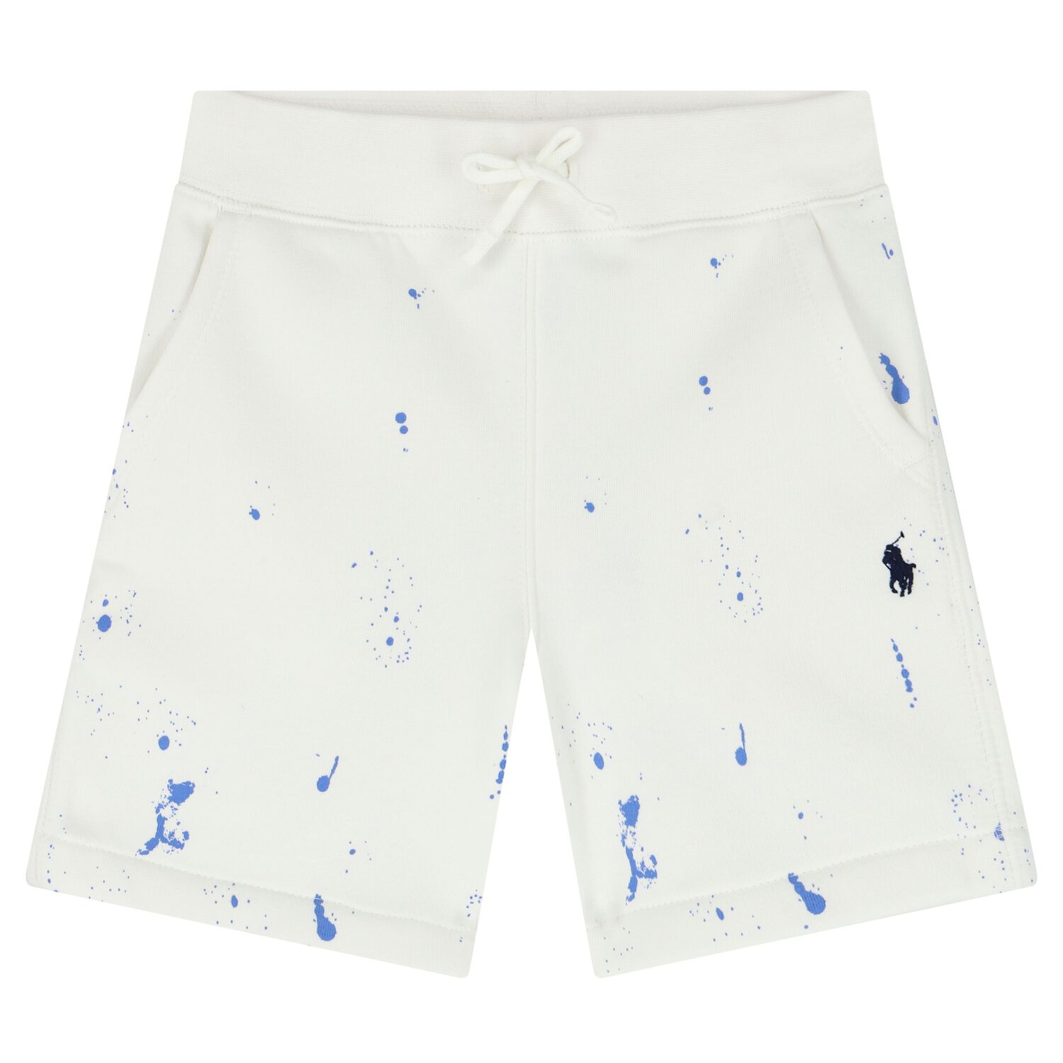 Boys White Logo Shorts, 1, hi-res