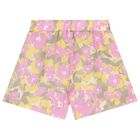 Younger Girls White & Pink Logo Shorts Set, 1, hi-res