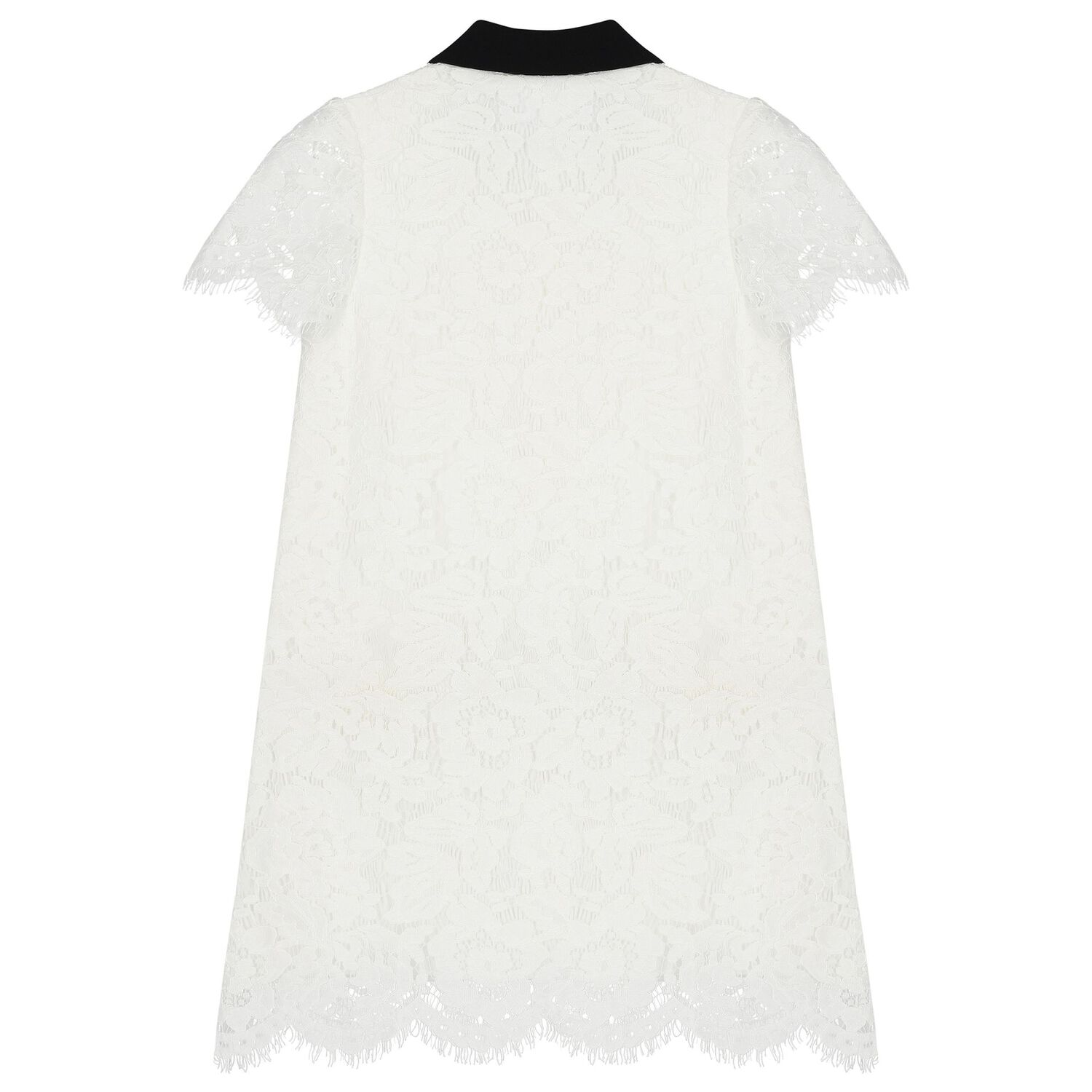 Girls White Guipure Lace Dress, 1, hi-res image number null