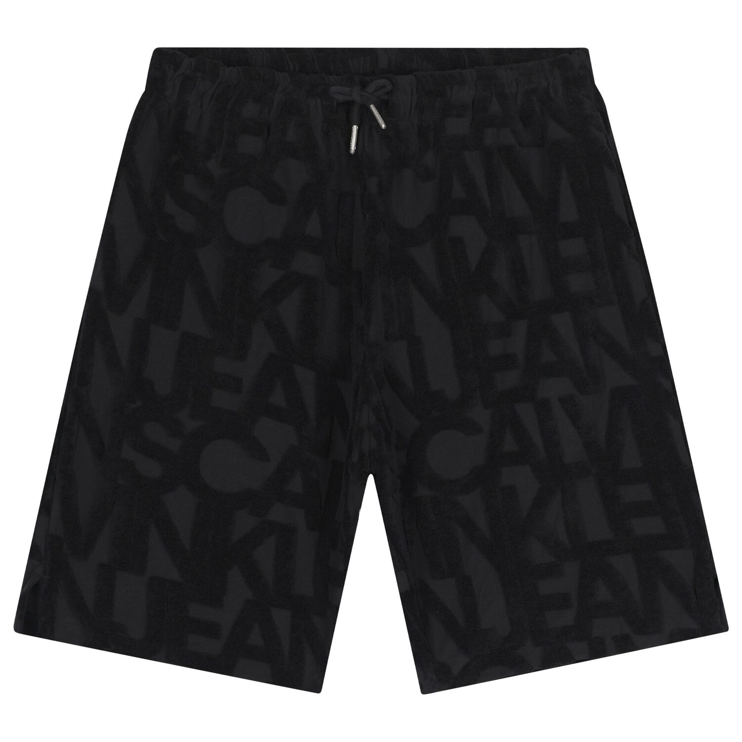 Boys Black Logo Shorts, 1, hi-res