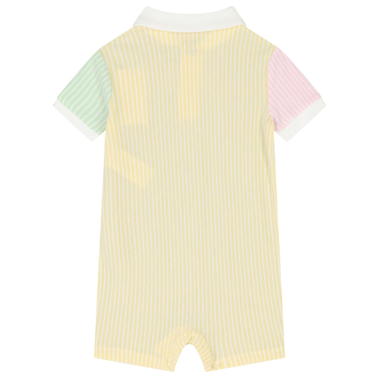 Baby Boys Blue Striped Colour Block Cotton Romper, 1, hi-res