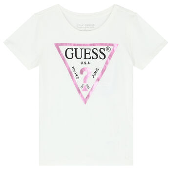 Girls White Logo T-Shirt