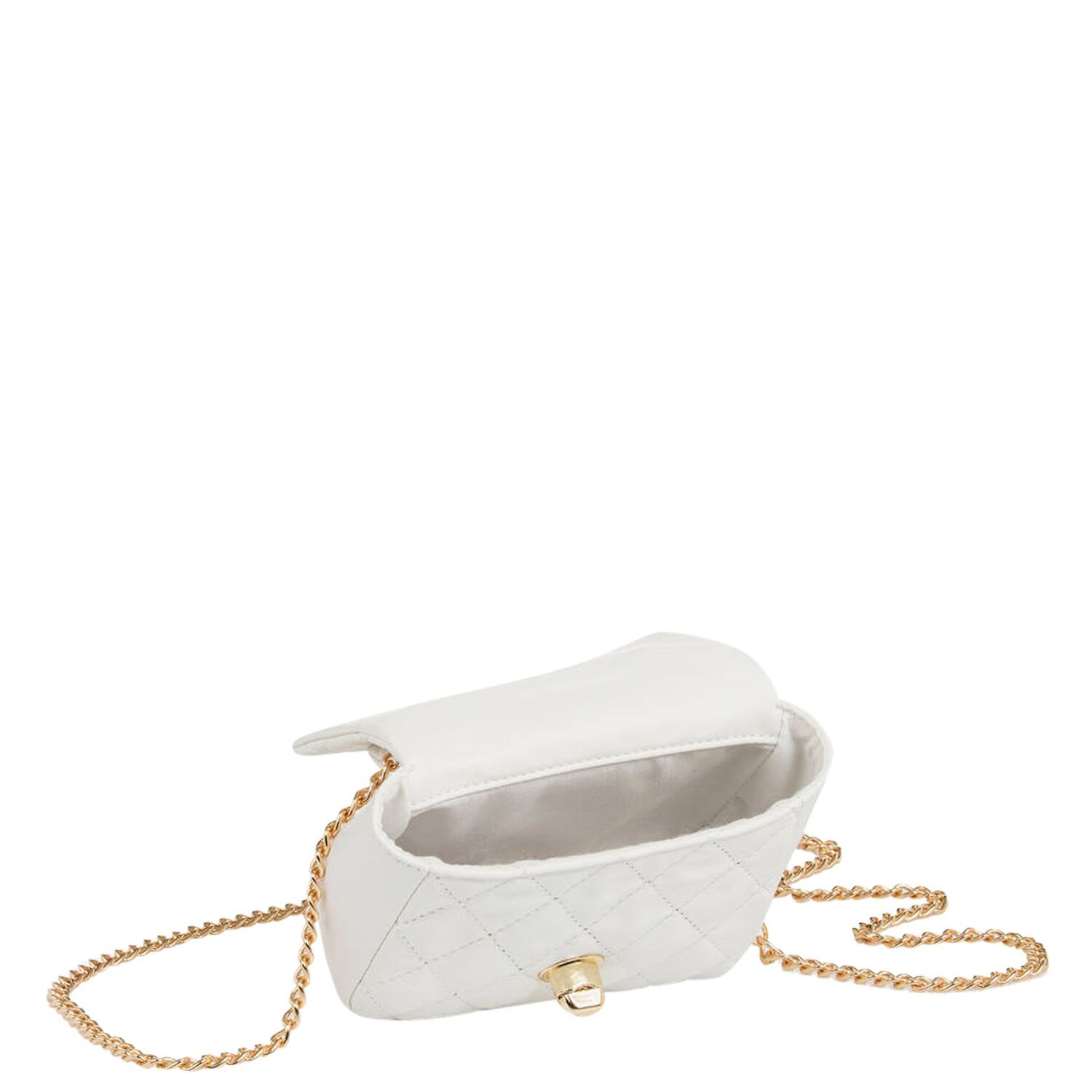 Girls White Bow Handbag, 1, hi-res