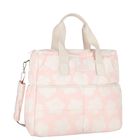Baby Girls Pink & Ivory Flower Logo Changing Bag, 1, hi-res