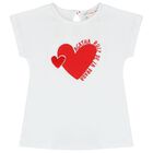 Girls White & Red Heart Leggings Set, 1, hi-res