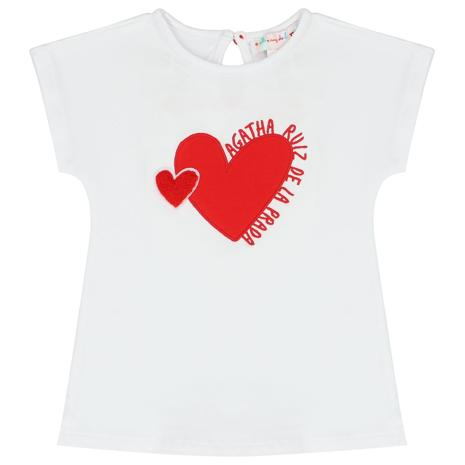 Girls White & Red Heart Leggings Set, 1, hi-res