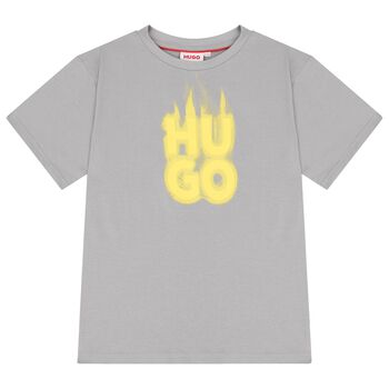 Boys Grey Logo T-Shirt